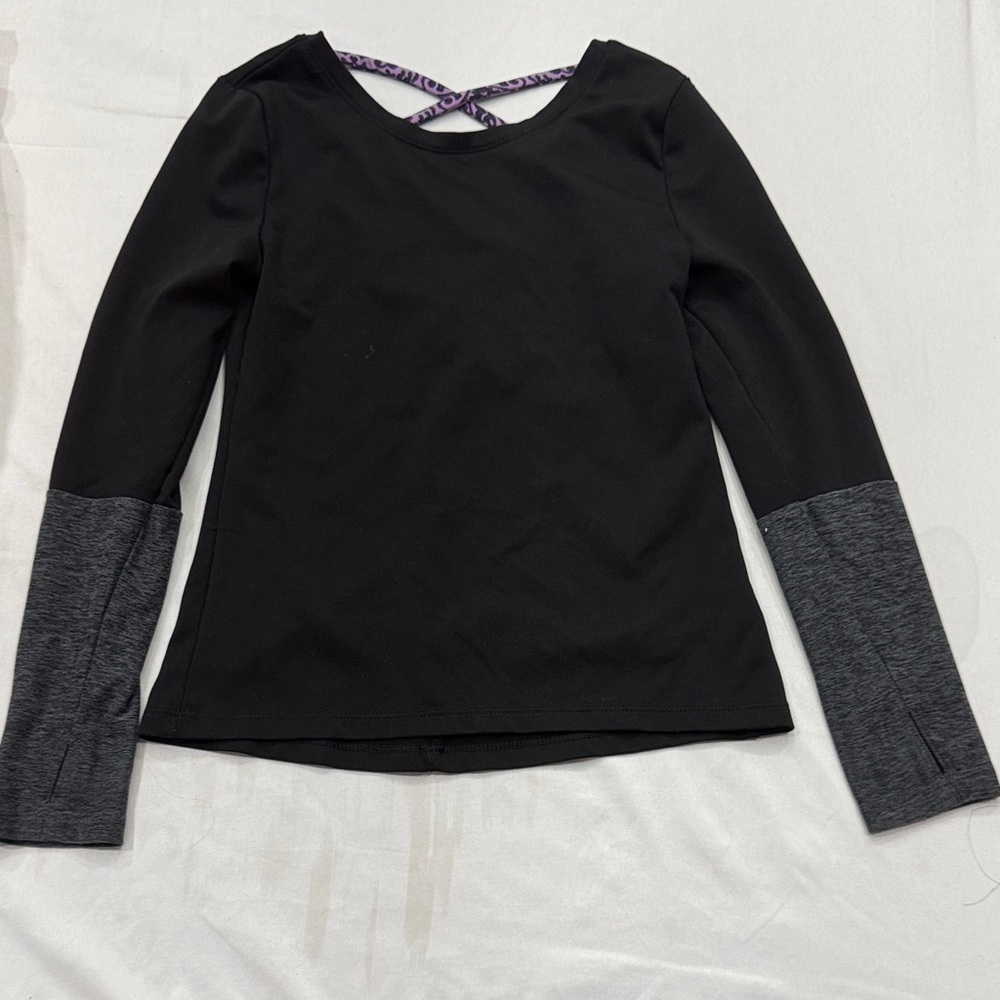 Old Navy Black and Gray Long Sleeve Top